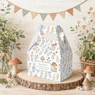 Waldpilze, Wildblumen, botanische Blätter | Geschenkschachtel