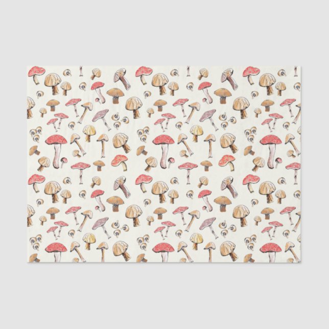 Waldpolster HandGezeichnet Naturwasserfarbe Seidenpapier (Vorderseite)