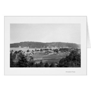 Waldport, Oregon Town View mit Blick nach Norden