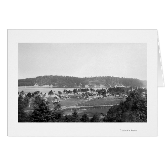 Waldport, Oregon Town View mit Blick nach Norden (Vorderseite (Horizontal))
