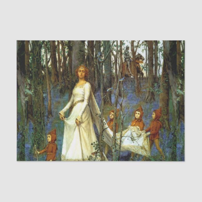 WALDprinzessin DWARVES KNIGHT FAIRYTALE FANTASY Seidenpapier (Vorderseite)