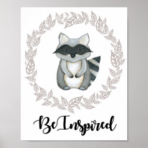 Waldraccoon Print Poster