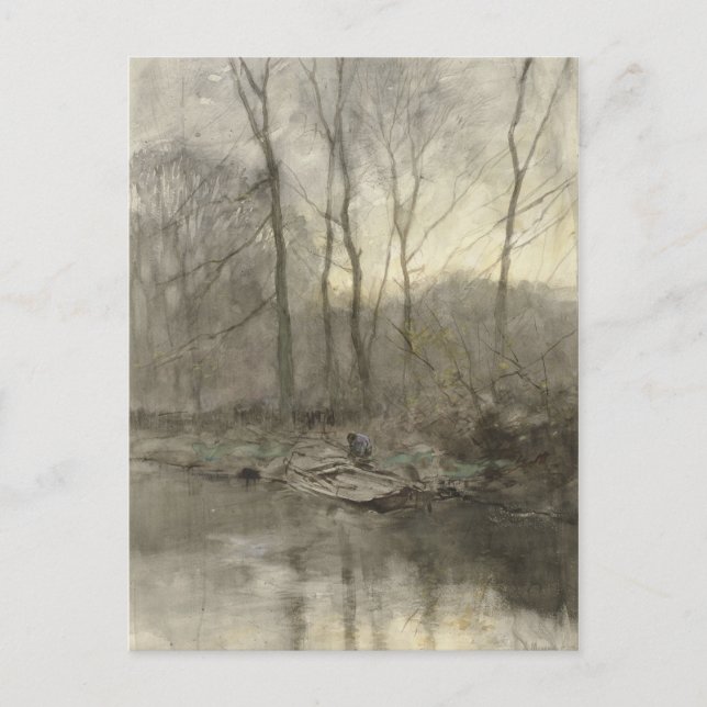 Waldrand Wasser, anton mauve Postkarte (Vorderseite)