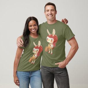 Waldreise: Mädchen mit Vintage-Koffer T-Shirt