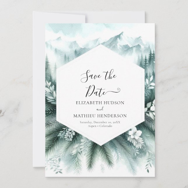 Waldromantische Hochzeit Save The Date (Vorderseite)