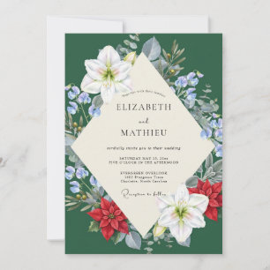 Waldrote Dahlie Hochzeit Einladung