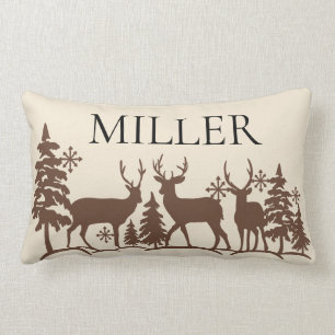 Waldrotwild-Winter-WaldWurfs-Kissen Lendenkissen