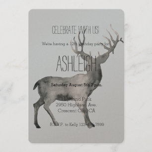 Waldrotwildgeburtstag Einladung