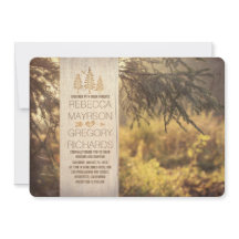 Waldrustikale Hochzeitseinladungen