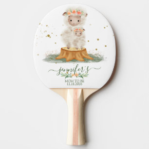 Waldschaf-Mama-wird-Mama-Baby-Party Tischtennis Schläger