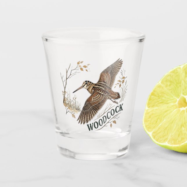 Waldschnepfe  schnapsglas (Vorderseite)