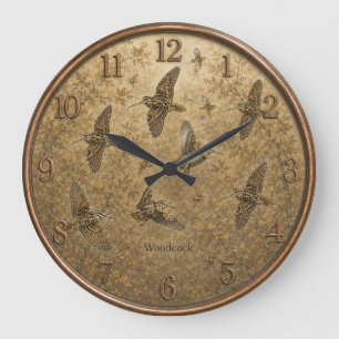Waldschnepfenjagd große wanduhr