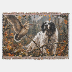 Waldschnepfenjagd mit English Setter, Kunst Decke
