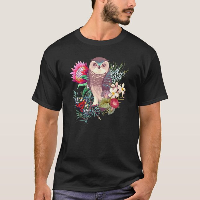Waldschüssel mit Blume und Schmetterling T-Shirt (Vorderseite)