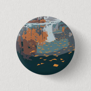 Waldsee-Landschaft Button