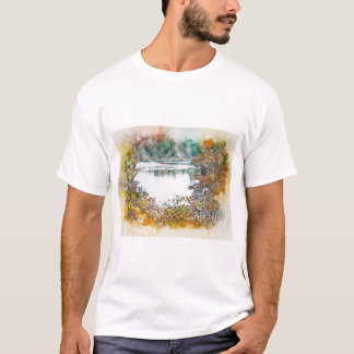 Waldseemalerei Vintage Kunst T-Shirt