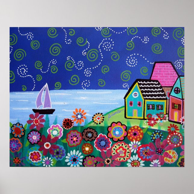 WALDSEGELBOOTMALERIE POSTER (Vorne)