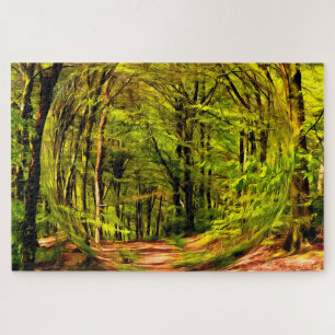 Waldspaziergang im Frühling. Puzzle