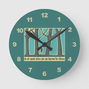 Waldstille Runde Wanduhr