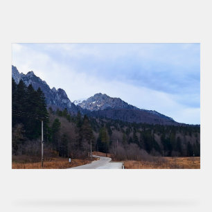 Waldstraße Landschaft Wilde Natur Rumänien Acrylschild