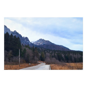 Waldstraße Landschaft Wilde Natur Rumänien Fotodruck