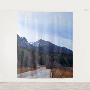 Waldstraße Landschaft Wilde Natur Rumänien Wandteppich