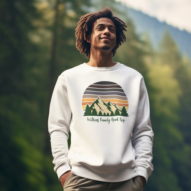 Waldstraßenreise Coole Familienart Sweatshirt (Von Creator hochgeladen)