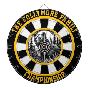 Waldszene Grizzlybär Ziel Dartscheibe