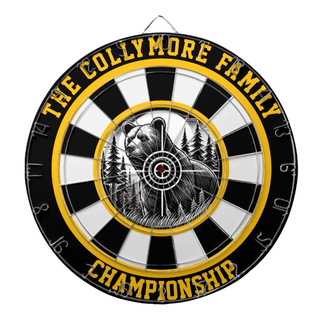 Waldszene Grizzlybär Ziel Dartscheibe (vorne)