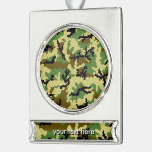 Waldtarnung Banner-Ornament Silber
