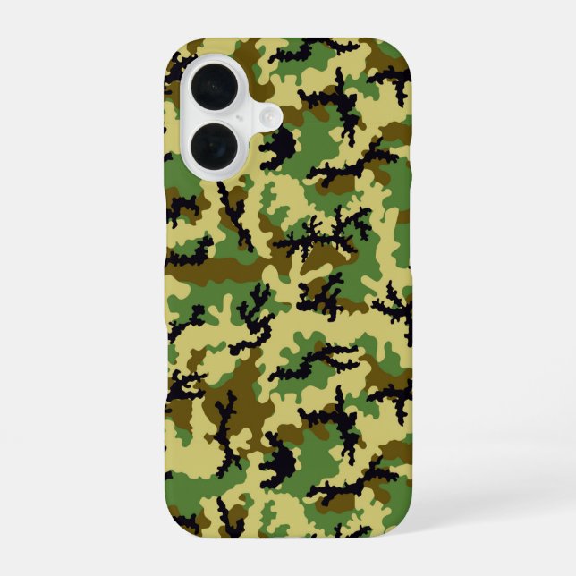 Waldtarnung iPhone 16 Hülle (Rückseite)