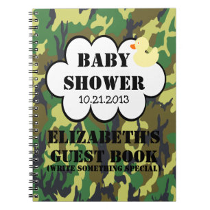 Waldtarnungs-BabypartyGuestbook Notizblock