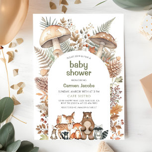 Waldthemen-Baby-Party Einladung