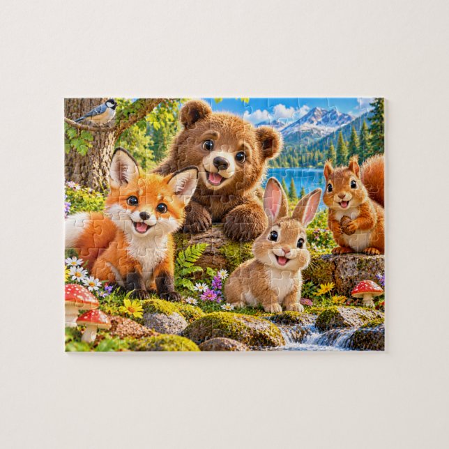 Waldtier-Abenteuer Puzzle (Horizontal)