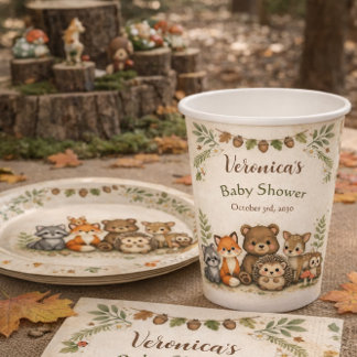Waldtier-Baby-Party Pappbecher