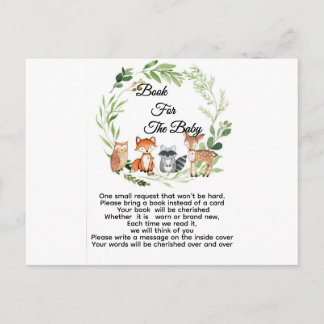 Waldtier Baby Shower Babybuch Postkarte