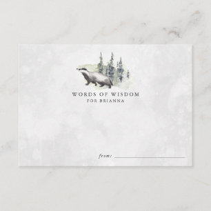 Waldtier-Babyparty-Ratekarten Begleitkarte