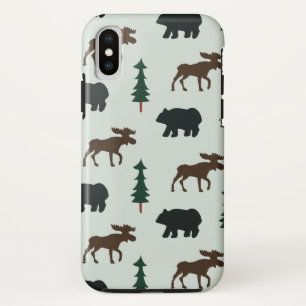 Waldtier-Bärn-Elch-rustikaler Telefon-Kasten Case-Mate iPhone Hülle