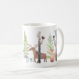 Waldtier-Baum-Vogel-Grün-WaldTassen Tasse