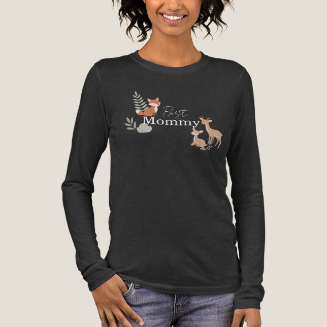 Waldtier Beste Mami  Tri-Blend Shirt (Vorderseite)