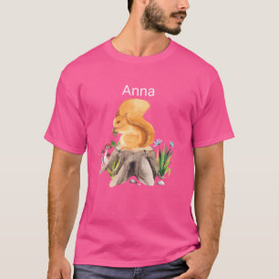 Waldtier Eichhörnchen mit Namen Anna Freund T-Shirt