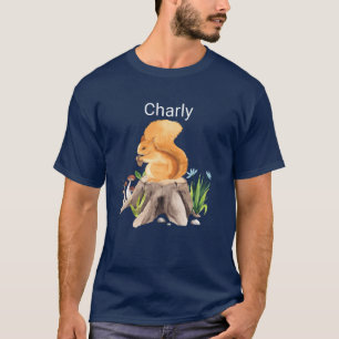 Waldtier Eichhörnchen mit Namen Charly Freunde T-Shirt