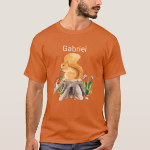 Waldtier Eichhörnchen mit Namen Gabriel lustig T-Shirt