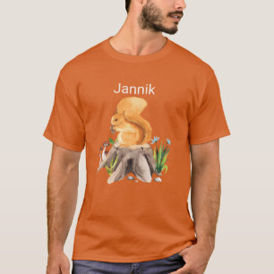 Waldtier Eichhörnchen mit Namen Jannik Freunde T-Shirt