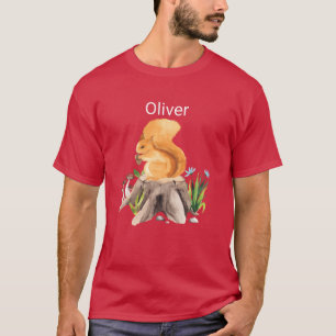 Waldtier Eichhörnchen mit Namen Oliver Geschenk T-Shirt