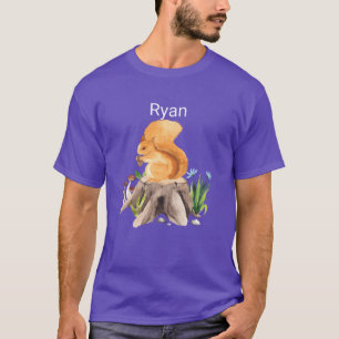 Waldtier Eichhörnchen mit Namen Ryan Mädchen T-Shirt