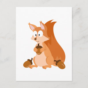 Waldtier-Eichhörnchen Postkarte