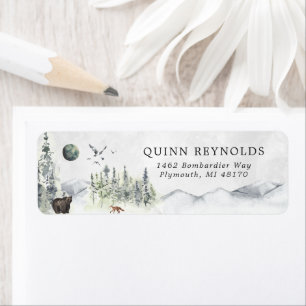 Waldtier Forest Baby Return Address Label