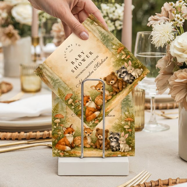 Waldtier-Freunde-Baby-Shower Serviette (Von Creator hochgeladen)