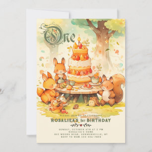 Waldtier-Geburtstagsfeier Einladung